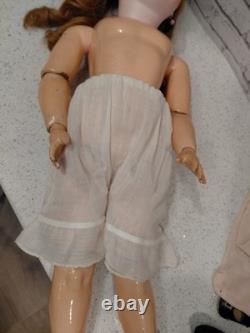 22 Waklure Germany Flawless Bisque Head Doll, Great Compo Body, Whitework Dress