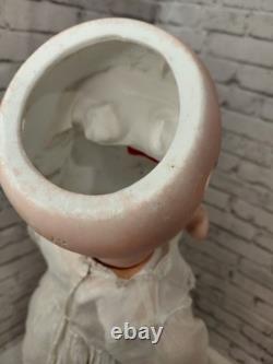 22 Waklure Germany Flawless Bisque Head Doll, Great Compo Body, Whitework Dress
