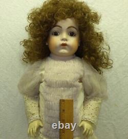 23 Bru Jne Reproduction Bisque Porcelain Doll Vernon Seeley 1980 Vtg Brown Eyes