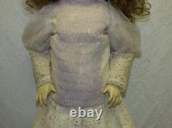23 Bru Jne Reproduction Bisque Porcelain Doll Vernon Seeley 1980 Vtg Brown Eyes