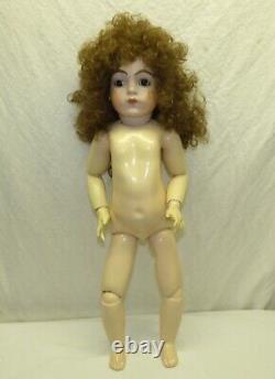 23 Bru Jne Reproduction Bisque Porcelain Doll Vernon Seeley 1980 Vtg Brown Eyes
