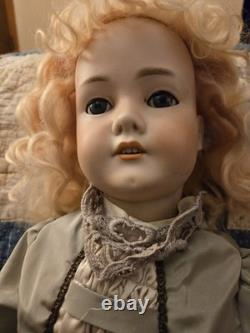23 Inch CM Bergmann/Waltershausen 1916, BJD Sleepy-Eye In Antique Green Dress
