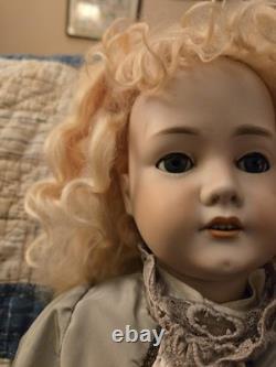 23 Inch CM Bergmann/Waltershausen 1916, BJD Sleepy-Eye In Antique Green Dress