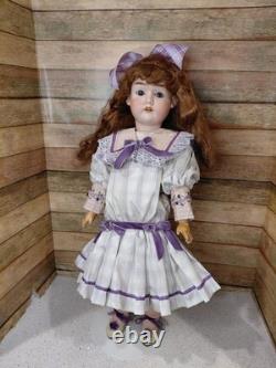 23 Max Handwerck Bisque Head Doll, Beautiful Lilac & Pink Dress