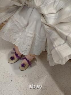 23 Max Handwerck Bisque Head Doll, Beautiful Lilac & Pink Dress