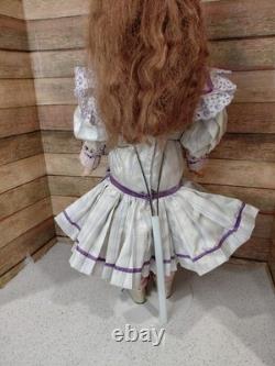23 Max Handwerck Bisque Head Doll, Beautiful Lilac & Pink Dress