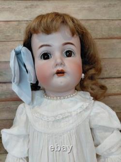 24 K Star R Rare 403 HTF Bisque Head, Whitework Dress