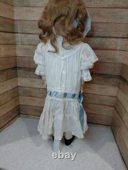 24 K Star R Rare 403 HTF Bisque Head, Whitework Dress
