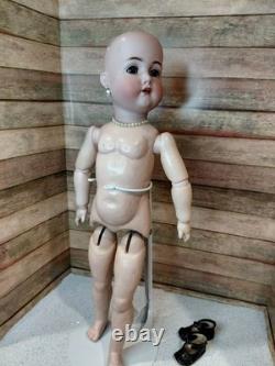 24 K Star R Rare 403 HTF Bisque Head, Whitework Dress