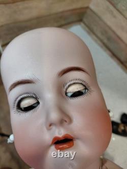 24 K Star R Rare 403 HTF Bisque Head, Whitework Dress