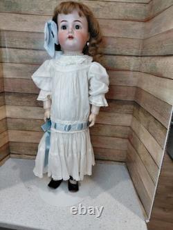 24 K Star R Rare 403 HTF Bisque Head, Whitework Dress