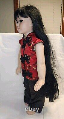 24 PORCELAIN CHYNA DOLL BY DONNA RUBERT 1996 The Doll Artworks Vintage Asian