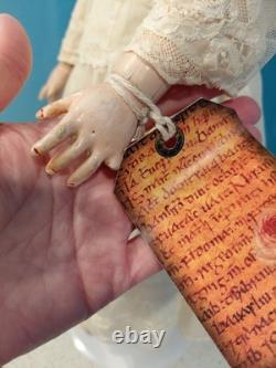 25 K Star R Simon Halbig Bisque Head Doll, Antique Dress