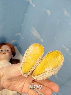 25 K Star R Simon Halbig Bisque Head Doll, Antique Dress