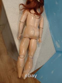 25 K Star R Simon Halbig Bisque Head Doll, Antique Dress