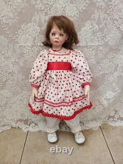 25 Tall Vintage Bailey By Rubert 1992 Porcelain Doll Red Eyes Donna Rubert