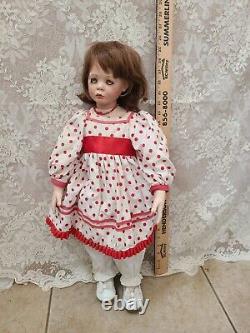 25 Tall Vintage Bailey By Rubert 1992 Porcelain Doll Red Eyes Donna Rubert