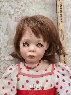 25 Tall Vintage Bailey By Rubert 1992 Porcelain Doll Red Eyes Donna Rubert