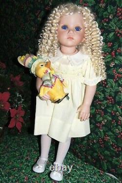 26 Porcelain Dianna Effner Vintage Molly Doll, Smocked Heirloom Dress, & Toy