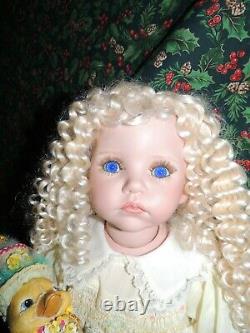 26 Porcelain Dianna Effner Vintage Molly Doll, Smocked Heirloom Dress, & Toy