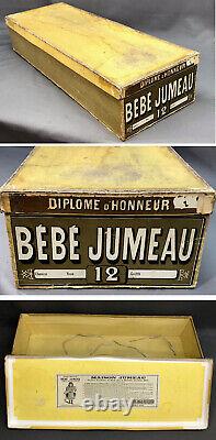 27 Jumeau IN BOX Signed Shoes Straight Wrists Closed Mouth French Antique Doll