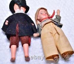 3.5 4 Hertwig German Miniature Doll Ethnic Painted Bisque Antique Lot of 16