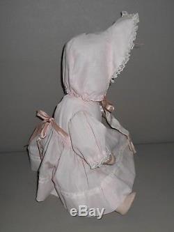3 Face Rotating Head 18 Porcelain Baby Doll Happy Sleepy Weepy Bonnet Vintage