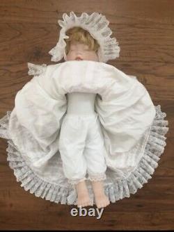 3 Face Rotating Head Porcelain Baby Doll Happy Sleepy Vintage
