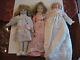 3 Old Vintage Porcelain Dolls With Unknown Origins 14 To 15 Tall