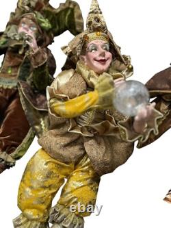 3 Vintage Handmade Dolls Kleski Inspired 30 Jester & Fortune Teller