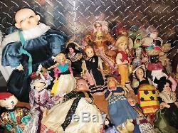 30 Antique vintage dolls lot Baitz Roddy PMI mermad w wings label shell label