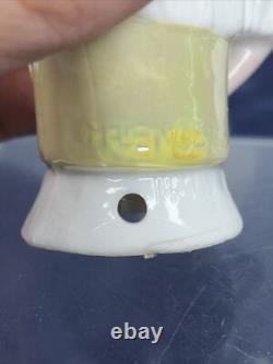 4 Antique German Bisque Half 1/2 Doll Lady Hat & Shawl Black Hair 14503 #CC