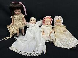 4 Beautiful Antique, Vintage 8 Doll Marked Back Head