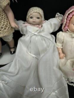 4 Beautiful Antique, Vintage 8 Doll Marked Back Head