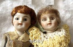 4 Dollhouse Dolls Lot Antique All Bisque 3-3/4 French German Kestner 36-8