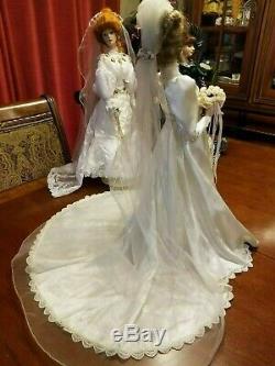 4 Vintage Porcelain Dolls 2 Brides, Southern Bell, Musical My Darlin' Lil 22