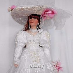 42 PORCELAIN DOLL Vintage BRIDE in ORIGINAL BOX with COA Melinda 55/400 by RUSTIE