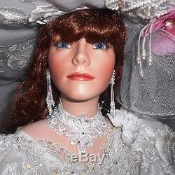 42 PORCELAIN DOLL Vintage BRIDE in ORIGINAL BOX with COA Melinda 55/400 by RUSTIE