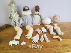 44+ Doll heads Ceramic pour elastin 80s Vintage Parts Paints Supplies clown baby