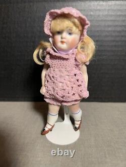 5 1/2 Antique GERMAN Gebruder Knoch All Bisque Doll