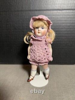 5 1/2 Antique GERMAN Gebruder Knoch All Bisque Doll