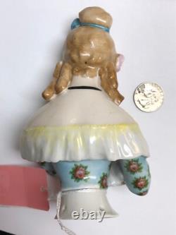 5.75 Antique German Porcelain Half 1/2 Doll Goebel Jenny Lind Beautiful #CC