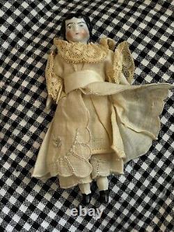 5 Antique German Miniature Dollhouse China Head Doll