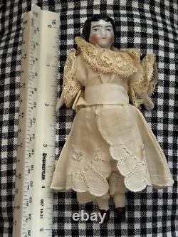 5 Antique German Miniature Dollhouse China Head Doll