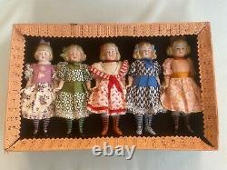 5 antique porcelain dolls in the O. K A. W. Kister Limbach
