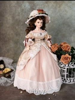 55cm Victorian Porcelain Doll Handmade Luxury Collectible Gift Display