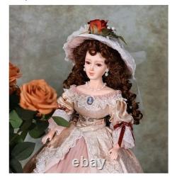 55cm Victorian Porcelain Doll Handmade Luxury Collectible Gift Display