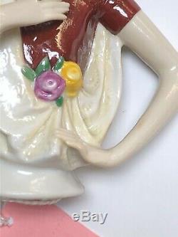 6.25 Antique German Porcelain Half 1/2 Doll Amazing Spanish Lady Mantilla #S