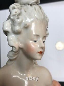 6.25 Antique German Porcelain Half 1/2 Doll Gray Hair Beautiful 7192/4 #SE