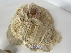 6 Antique Porcelain Half Dolls / Unique Antique Snood and Base Pin Cushion